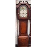 A 19th century oak and mahogany long case clock, the 35.
