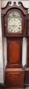 A 19th century oak and mahogany long case clock, the 35.