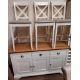 A modern oak and cream painted kitchen table and eight chairs together with a matching sideboard, - Image 3 of 6