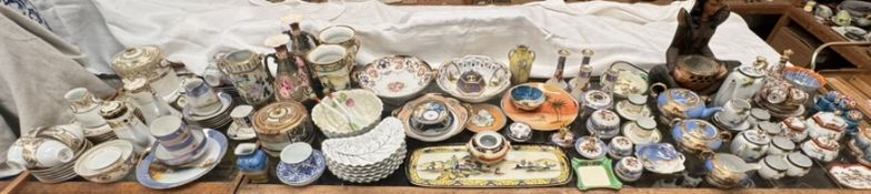 An extensive collection of Noritake part tea sets, vases, covers,