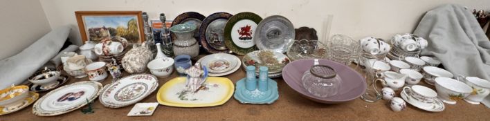 A Royal Albert Brigadoon pattern part tea set together with a Crown Regent part tea set,