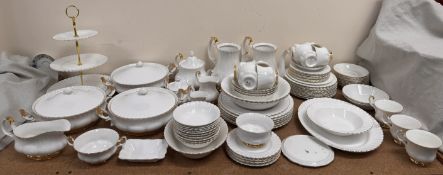 A Royal Albert Val D'or porcelain part dinner and tea service