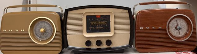 Two Bush radios together with a Murphy 192 radio