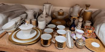 Rosenthal Winblad vases, together with a Rosenthal art tea set,