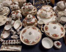 A Royal Albert Old Country Roses pattern part tea and dinner service