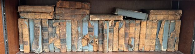 A collection of leather bound Waverley novels
