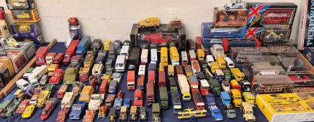 A collection of unboxed model cars mainly Corgi, together with Corgi Omnibuses,