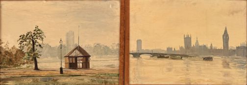 David Higginbottom Westminster Oil on board Signed HIG 44.