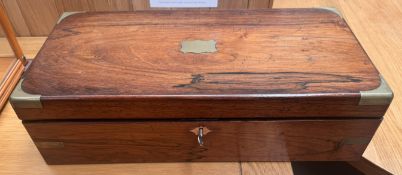 A 19th century rosewood laptop desk,