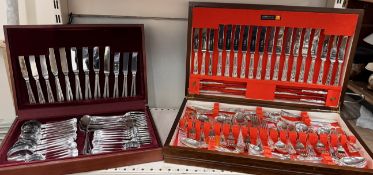 A cased Webber and Hill Kings pattern flatware service together with a cased Stainless Steel part