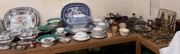 A 19th century floral painted part dessert set together with a Royal Doulton mug,