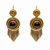 ELEGANT PAIR OF VICTORIAN GARNET TASSEL EARRINGS