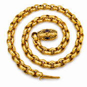 FINE GEORGIAN BELCHER LINK NECKLACE
