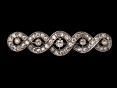 VICTORIAN DIAMOND ENTWINED BROOCH