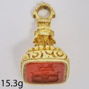ANTIQUE CARVED INTAGLIO FOB SEAL