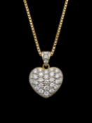 DIAMOND HEART PENDANT WITH CHAIN NECKLACE