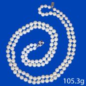 TWO ROW PEARL NECKLACE