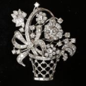 FINE LARGE DIAMOND GIARDINETTO BROOCH