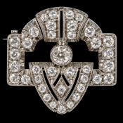 ART-DECO DIAMOND BROOCH