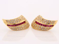 Diamant/Rubin - Ohrstecker