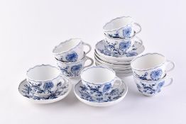 8 Tassen & 8 Untertassen Meissen