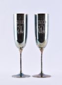 1 Paar limitierte Millenium - Champagnerkelche Robbe & Berking