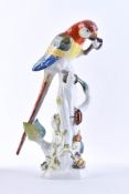 Tierfigur Meissen Papagei