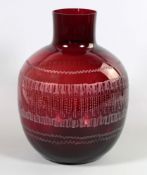 Mid Century Ballonvase beschliffen
