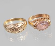 2 Gold Ringe - GG 585