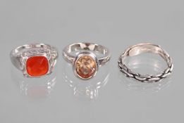 3 Silber Ringe
