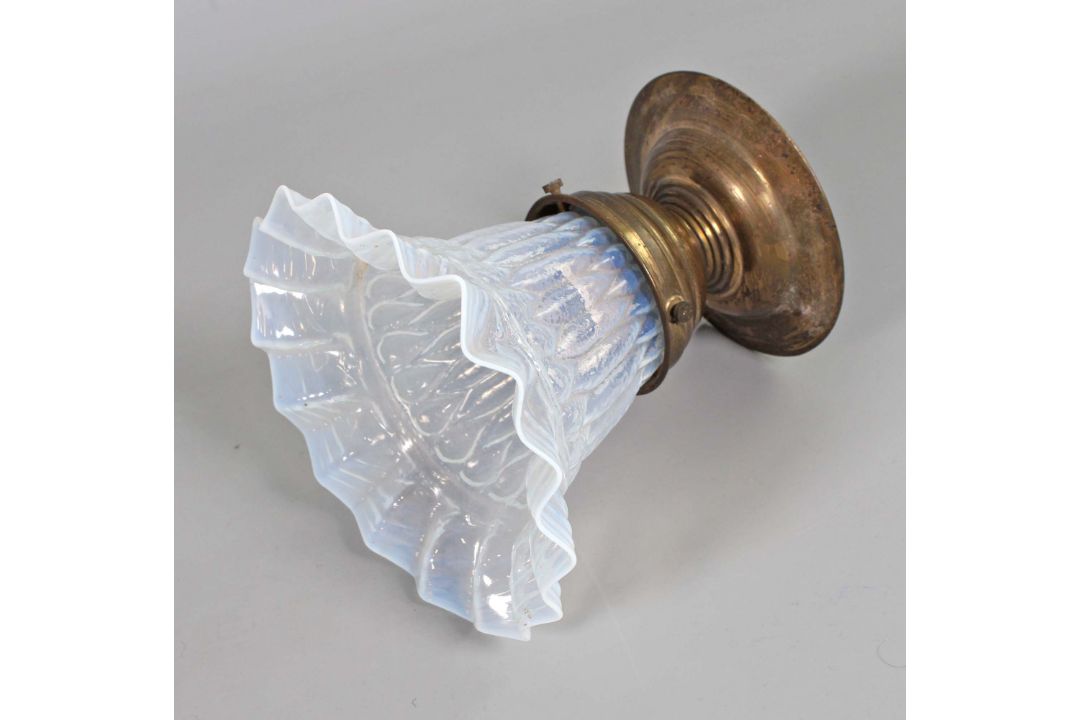 Jugendstil Faltenglas Lampe um 1900 - Bild 2 aus 2