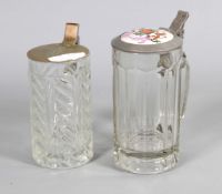 Krug mit Porzellandeckel u.a. um 1890/1900