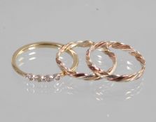 3 Vorsteck Ringe - GG/WG/RG 333
