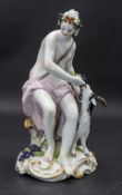 Sitzender Akt mit Trauben und Ziege / A sitting nude with grapes and a goat, Ludwigsburg, um 1760