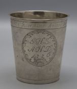 Becher / A silver beaker, Iver Larsen, Assens, um 1725