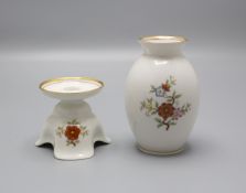 Vase und Kerzenhalter 'Indianische Blume' / A vase and a candleholder with 'Indian Flower', ...