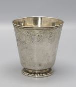 Barock Becher / A Baroque silver beaker, Johann Ludwig Imlin der Ältere, Straßburg/Strasbourg, ...