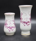 Paar Vasen mit Indianischen Blumen / 2 vases with Indian flowers, Meissen, Mitte 20. Jh.