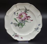 Barock Teller / A Baroque faience plate, Josef Adam Hannong, Straßburg, 2. Hälfte 18. Jh.