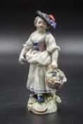 Mädchen mit Blumenkorb / A girl with a flower basket, Frankenthal, 1777