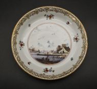 Frühe Schale mit Flusslandschaft / A bowl with a river landscape, Meissen, um 1730/35