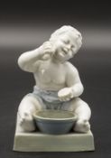 Kinderfigur 'Sich waschender Knabe' / A child figure of a boy, Scheibe-Alsbach, um 1900