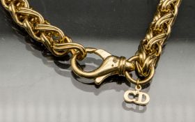 Vintage CHRISTIAN DIOR geflochtene Kette / A vintage CHRISTIAN DIOR gold tone necklace, Paris, ...