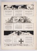 Nik Williams 2000 AD Diceman #2 Ink Story Pages (IPC Magazine, 1986) Total 18