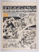 Massimo Belardinelli 2000 AD Prog #51 Inferno (IPC Magazines, 1978)