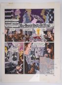 Mark Millar Ron Smith 2000 AD Prog #836 The Great Brain Robbery Colour Story Page (Fleetway, 1993)