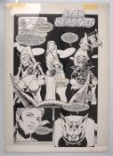 Martin Geraghty Doctor Who Yearbook 1996 Star Beast II Inked Title Page (Marvel Comics, 1996) Total