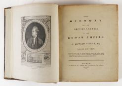 GIBBON, E. The Decline and Fall. London, 1776-88, 6 vols. Calf. FIRST EDITION. (6)