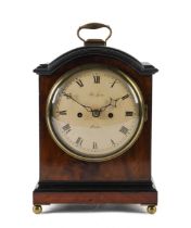 THOMAS LONG, LONDON: A GEORGE III MAHOGANY MANTEL CLOCK