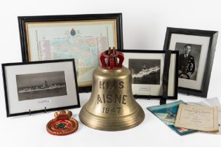 OF MARITIME INTEREST: A BRONZE BELL FROM THE ROYAL NAVY’S BATTLE CLASS FLEET DESTROYER H.M.S. AISNE